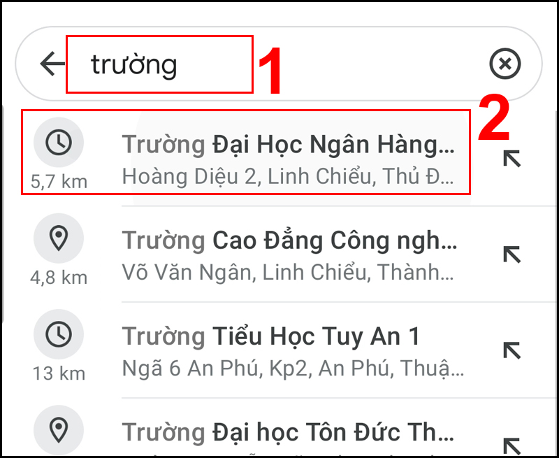 Tìm kiếm địa chỉ muốn xem và lấy kinh độ, vĩ độ trên Google Maps